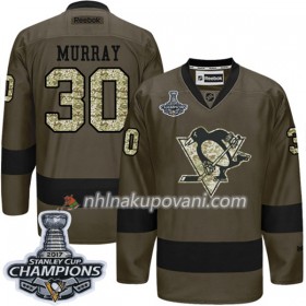 Pittsburgh Penguins Dresy Matt Murray 30 Adidas 2017-2018 Camo Zelená 2017 Stanley Cup Champions Authentic - Pánské